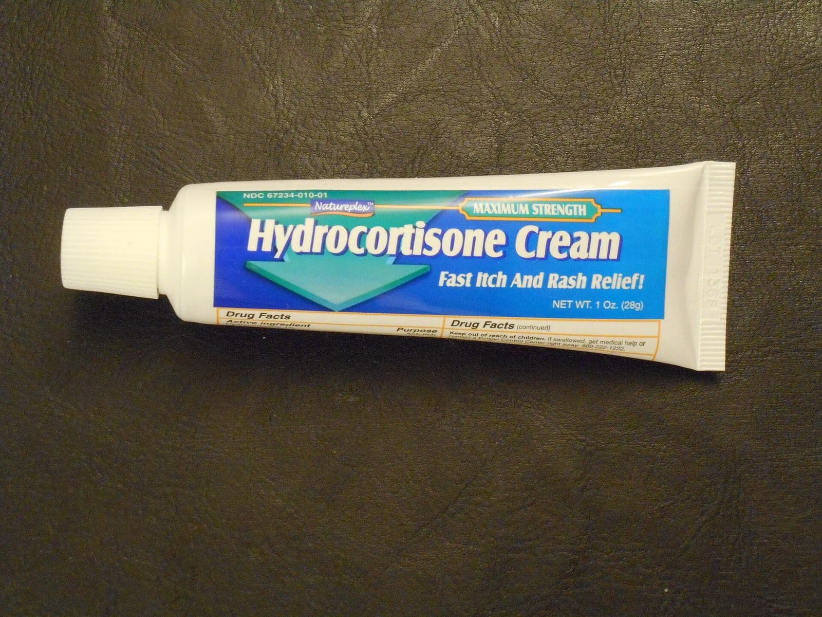 A tube of over-the-counter hydrocortisone anti-itch cream